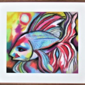 パステル画 のおすすめ作品・人気作家 パステル　金魚　カラフル 金魚 インテリア絵画 アート