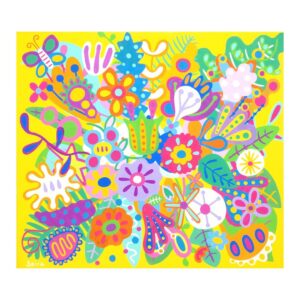 アクリル画 のおすすめ作品・人気作家 花 カラフル Bloom Harmony インテリア絵画 アート