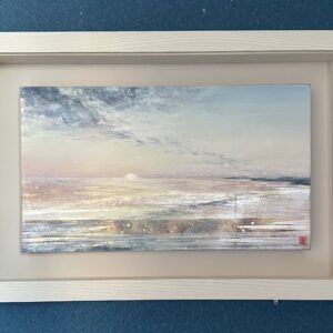 日本画 のおすすめ作品・人気作家 ピンク 海 日本画 朝 朝日 銀色 夜明け インテリア絵画 アート