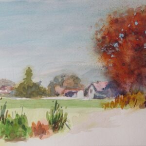 水彩画 のおすすめ作品・人気作家 散歩道 ふる里 インテリア絵画 アート