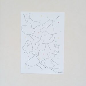 手描きイラスト のおすすめ作品・人気作家 シンプル 鉛筆画 舞う インテリア絵画 アート