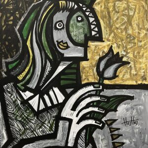 アクリル画 のおすすめ作品・人気作家 女性 緑 花 人物画 女 MANON インテリア絵画 アート