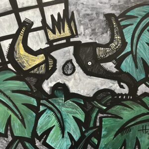 アクリル画 のおすすめ作品・人気作家 植物 緑 牛 静物画 骨 GROUND FLOOR インテリア絵画 アート