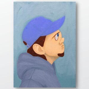 絵画 のおすすめ作品・人気作家 人物 アクリル画 インテリア キャラクター ポップアート 現代アート 青 Untitled インテリア絵画 アート