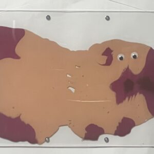 絵画 のおすすめ作品・人気作家 アクリル 動物 かわいい けったい デカルコマニー ブタ ムニュティング画 現代アート ブタ インテリア絵画 アート