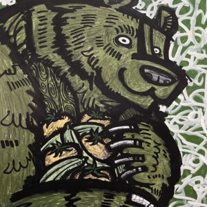 アクリル画 のおすすめ作品・人気作家 動物 緑 くま 熊 野菜 LANDON インテリア絵画 アート