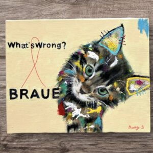 絵画 のおすすめ作品・人気作家 イラスト 動物 抽象画 猫 ポップアート 【BRAUE】キャンバスF3号 インテリア絵画 アート