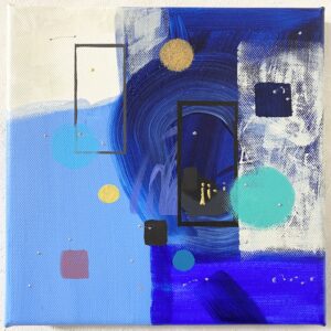 アクリル画 のおすすめ作品・人気作家 抽象画 アクリル画 ブルー 今日の絵 心象 心象風景 日々の心象シリーズ 風景画 あたらしく インテリア絵画 アート