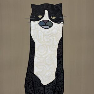 絵画 のおすすめ作品・人気作家 イラスト 動物 猫 白 黒 3月の猫 インテリア絵画 アート