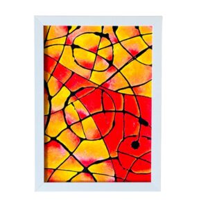 絵画 のおすすめ作品・人気作家 抽象画　オレンジ　インレリアアート　A4 Inner Routes インテリア絵画 アート