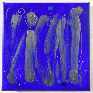 アクリル画 のおすすめ作品・人気作家 抽象画 アクリル画 シルバー ブルー 今日の絵 心象 心象風景 日々の心象シリーズ 風景画 age インテリア絵画 アート