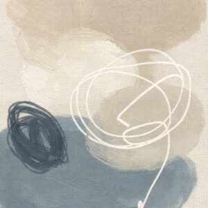 デジタルイラスト のおすすめ作品・人気作家 抽象画 インテリア シンプル デザイン ナチュラル ニュアンスカラー ブルー ベージュ ミニマル モダン 北欧 余白の結び インテリア絵画 アート