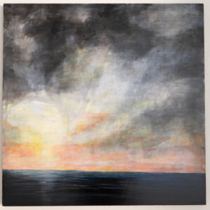 油絵 のおすすめ作品・人気作家 海 夕陽 景色 曇り 空 雲 風景 Sea scape インテリア絵画 アート