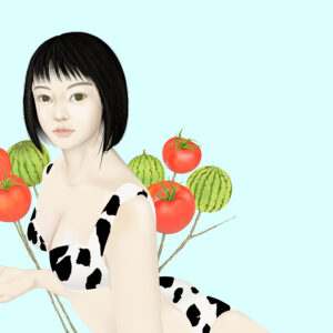 デジタルイラスト のおすすめ作品・人気作家 スイカ トマト 少女 時空 カウガール インテリア絵画 アート