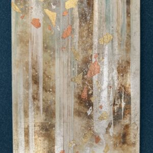 日本画 のおすすめ作品・人気作家 抽象画 日本画 銀箔 銀色 冴ゆ　F4 インテリア絵画 アート