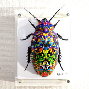 彫刻 レリーフ 立体アート のおすすめ作品・人気作家 立体 contemporary コンテンポラリーアート ゴキブリ デュビア トカゲ ポップアート 彫刻 昆虫 デュビアは背中にサイケを背負う インテリア絵画 アート