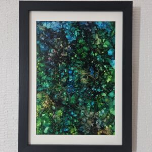 絵画 のおすすめ作品・人気作家 絵画アルコールインクアートインテリア 緑葉 インテリア絵画 アート