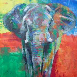 アクリル画 のおすすめ作品・人気作家 動物 アニマル ゾウ 正方形 象 elephant インテリア絵画 アート