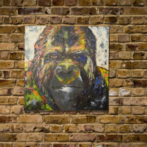 アクリル画 のおすすめ作品・人気作家 動物 アニマル ゴリラ 正方形 Gorilla インテリア絵画 アート