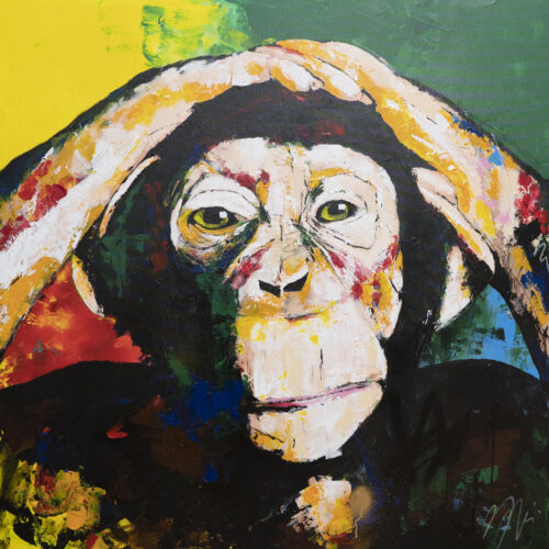 アクリル画 のおすすめ作品・人気作家 動物 アニマル モンキー 正方形 猿 Monkey インテリア絵画 アート