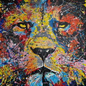 アクリル画 のおすすめ作品・人気作家 動物 アニマル ライオン 正方形 LION インテリア絵画 アート