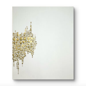 絵画 のおすすめ作品・人気作家 白　金　シンプル　モダン　ミクストメディア SHIROGANE/stone インテリア絵画 アート