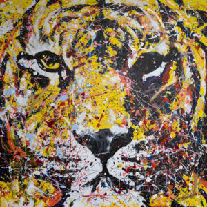 アクリル画 のおすすめ作品・人気作家 動物 アニマル トラ 正方形 虎 Tiger インテリア絵画 アート