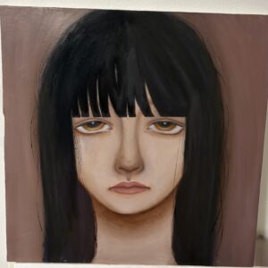 油絵 のおすすめ作品・人気作家 女の子油絵 視線 インテリア絵画 アート