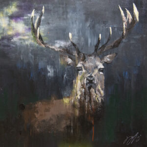 アクリル画 のおすすめ作品・人気作家 動物 アニマル トナカイ 正方形 God bless you 幸せを運ぶトナカイ インテリア絵画 アート