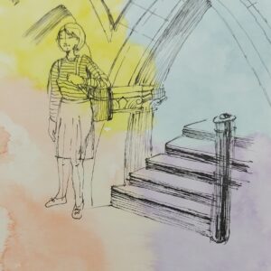 ペン画 ドローイングのおすすめ作品・人気作家 人物 ドローイング ペン画 学生 新生活 水彩 新生活 インテリア絵画 アート