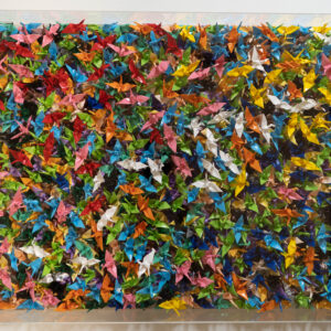 アクリル画 のおすすめ作品・人気作家 抽象画 ポップアート 千羽鶴 現代アート 鶴 UNTITLED No,14 (千 Sen) インテリア絵画 アート