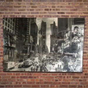 アクリル画 のおすすめ作品・人気作家 モノクロ mixedmedia NewYork NY タイムズスクエア ニューヨーク New York, Times Square (monochrome edition) インテリア絵画 アート