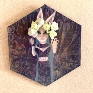 アクリル画 のおすすめ作品・人気作家 花 うさぎ アクリル画 アリス バラ 白兎 薔薇 白兎を追え インテリア絵画 アート