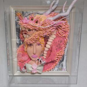 彫刻 レリーフ 立体アート のおすすめ作品・人気作家 龍　粘土　樹脂粘土 龍神乙女 インテリア絵画 アート