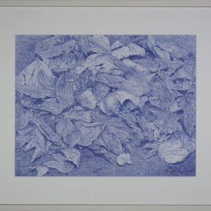 デッサン 素描 のおすすめ作品・人気作家 猫頭骨，色鉛筆， 牡丹枯葉の中の猫頭骨 インテリア絵画 アート