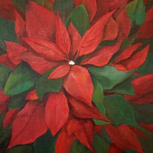 油絵 のおすすめ作品・人気作家 ポインセチア花植物 冬の火 インテリア絵画 アート