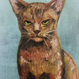 油絵 のおすすめ作品・人気作家 猫油絵 怨猫3 インテリア絵画 アート