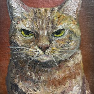 油絵 のおすすめ作品・人気作家 猫油彩 怨猫4 インテリア絵画 アート