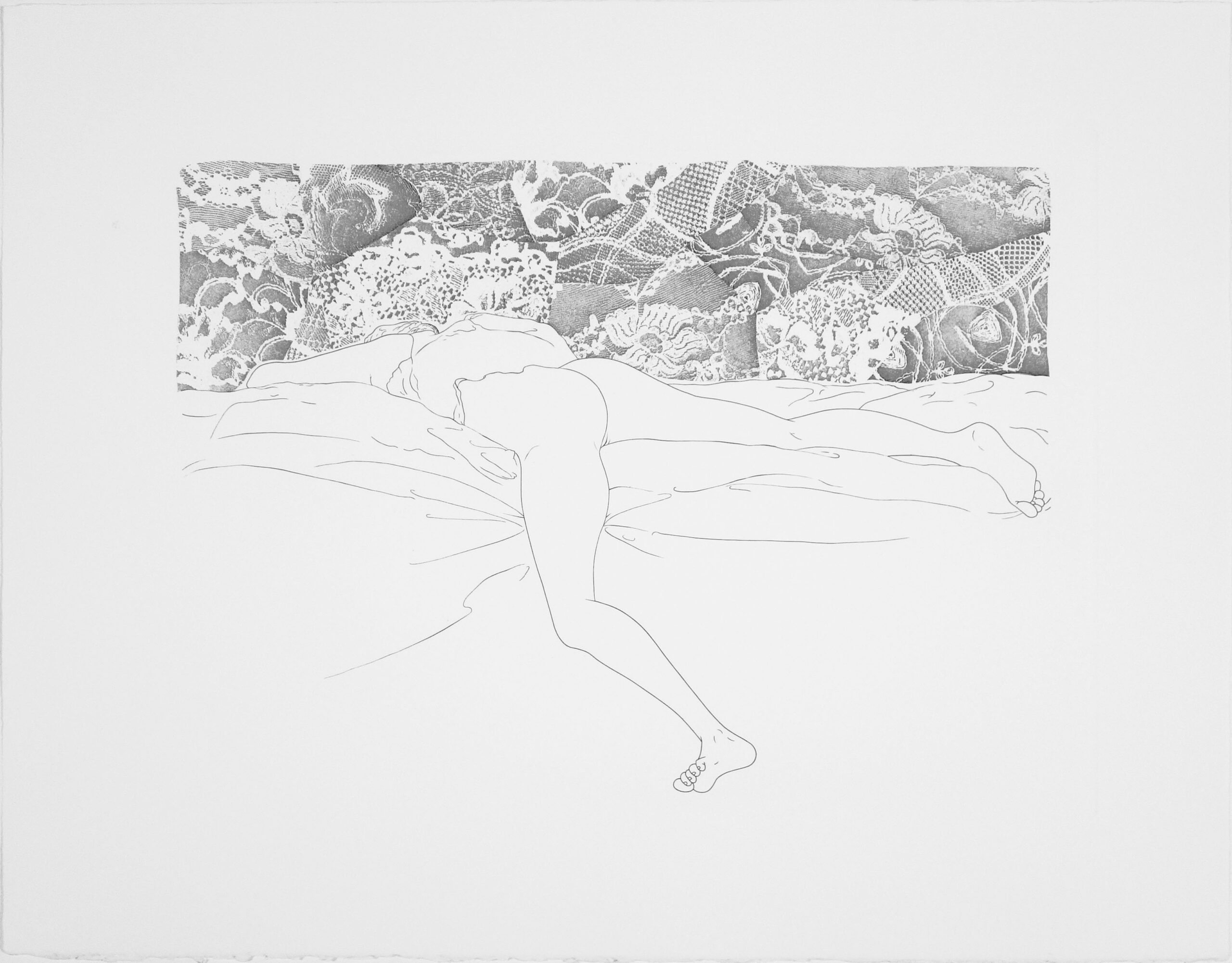 版画 のおすすめ作品・人気作家 銅版画，裸婦，エングレーヴィング，engraving，ビュラン，burin，アクアチント，Aquatint， 華（銅版画） インテリア絵画 アート