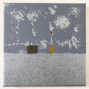 アクリル画 のおすすめ作品・人気作家 抽象画 アクリル画 グレー シルバー 今日の絵 心象 心象風景 日々の心象シリーズ 風景画 そこに在る インテリア絵画 アート