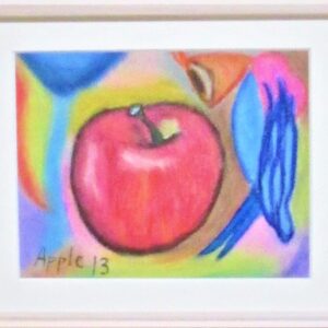 パステル画 のおすすめ作品・人気作家 パステル　りんご　カラフル Apple13 インテリア絵画 アート