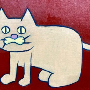 油絵 のおすすめ作品・人気作家 動物油絵猫 左向きの動物 インテリア絵画 アート