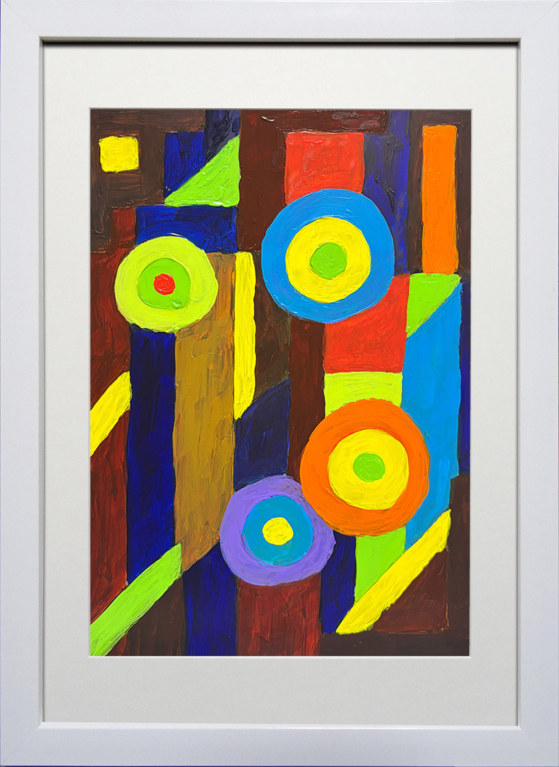 アクリル画 のおすすめ作品・人気作家 抽象画 黒 カラフル 茶色 音楽 ジャズとコーヒー インテリア絵画 アート