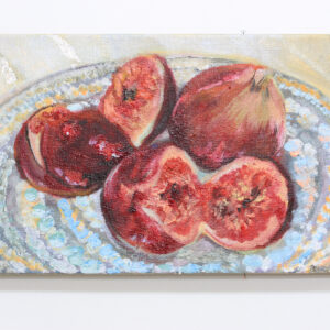 絵画 のおすすめ作品・人気作家 赤 いちじく 果物 水色 銀 untitled インテリア絵画 アート