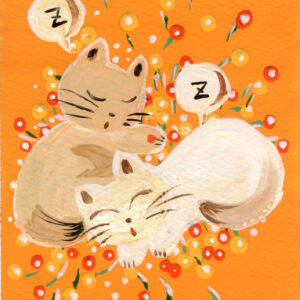 ポストカード の人気おすすめ通販 猫お昼寝オレンジ 猫のお昼寝(ポストカード) インテリア絵画 アート