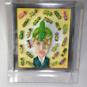 彫刻 レリーフ 立体アート のおすすめ作品・人気作家 カマキリ，タマムシ，樹脂粘土，アート，スタイリッシュ マンティスシャポー インテリア絵画 アート