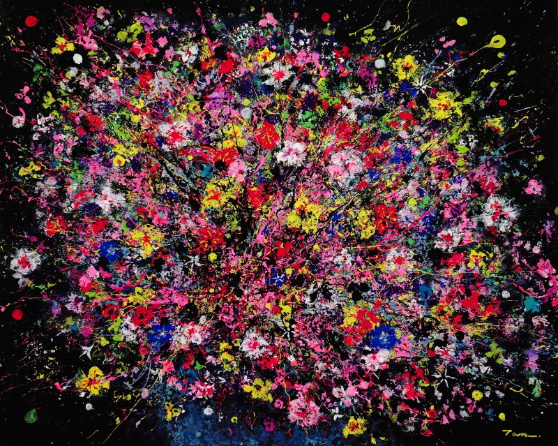 版画 のおすすめ作品・人気作家 花 静物画 Flowers」(NO.2609) / 15号F / ケント紙（0.5ミリ厚)にアクリル絵の具不透明 / 額付きー額はガラスでなくアクリル板付きです－額は取り寄せになりますので1週間～10日ほどお待ち願います / 安本太ん 芸大卒 / 画像をクリックすると拡大画像になります インテリア絵画 アート