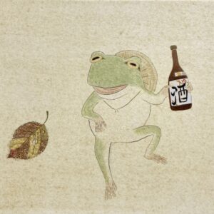 日本画 のおすすめ作品・人気作家 カエル ほろ酔い気分 インテリア絵画 アート