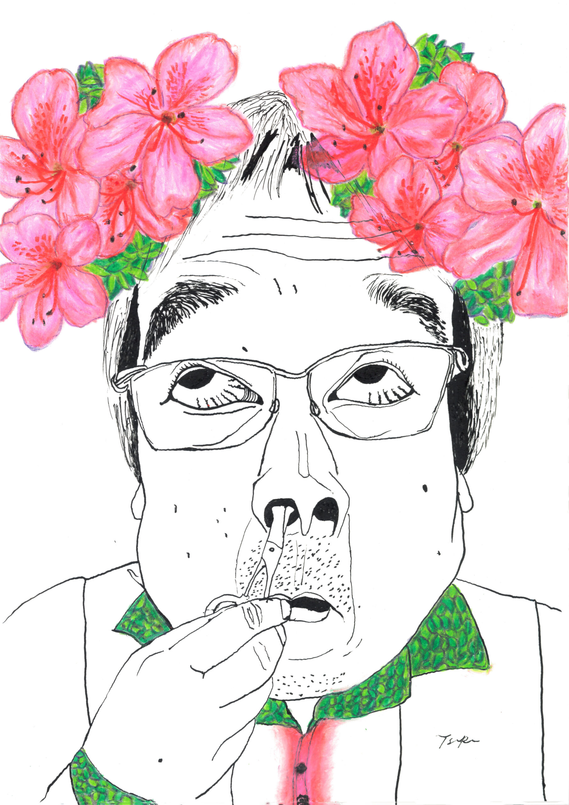 絵画 のおすすめ作品・人気作家 人物 花 flowers portrait 紳士のたしなみ / A Gentleman’s Etiquette インテリア絵画 アート