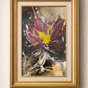 アクリル画 のおすすめ作品・人気作家 イラスト ピンク 抽象 抽象画 自然 花 赤 黄色 黒 blue Nature 絵 絵画 青 華-01 インテリア絵画 アート